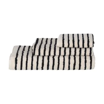 Drift bath towel 70x140 cm - White-black - Scandi Living