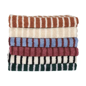 Drift bath towel 70x140 cm - White-black - Scandi Living