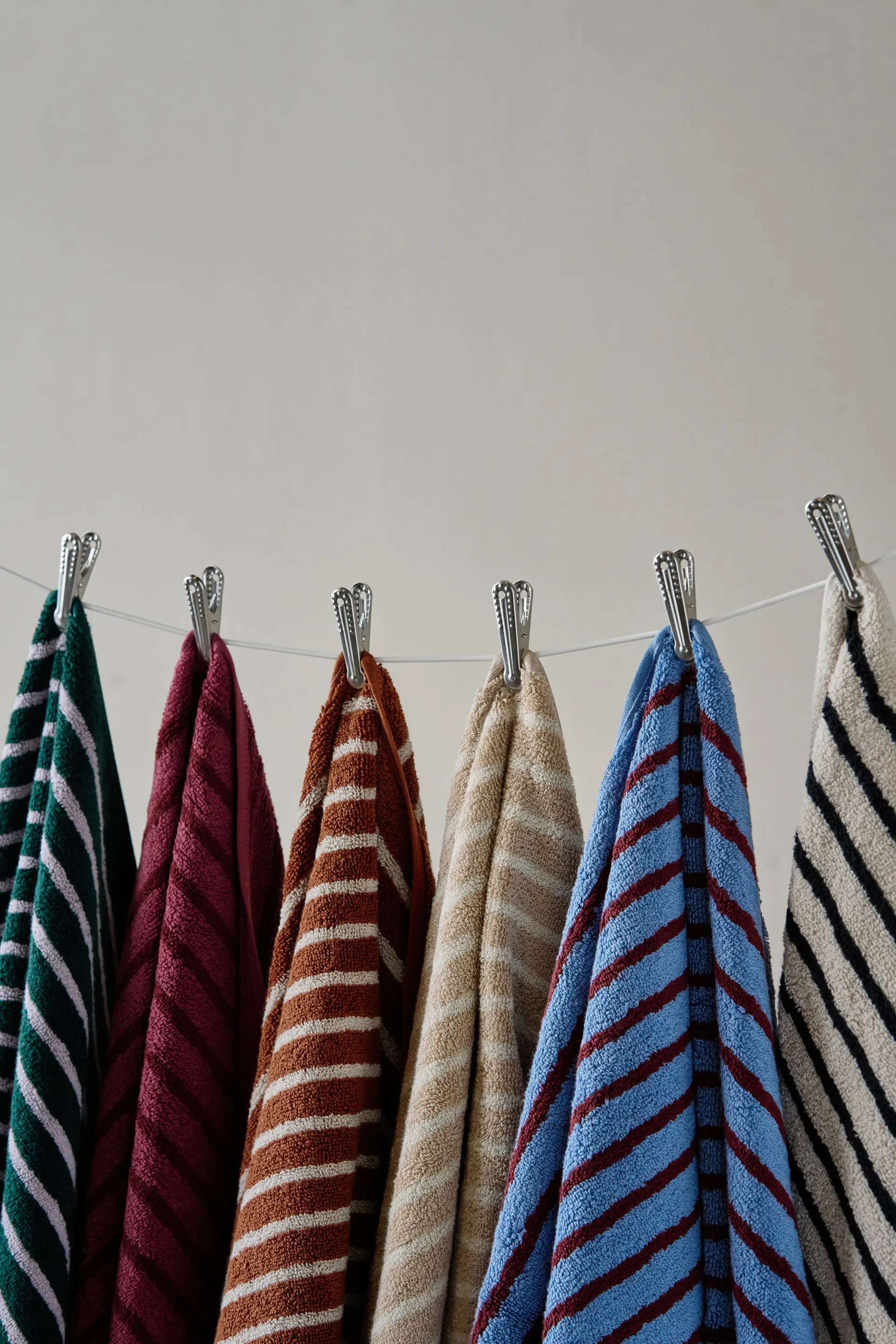 Drift bath towels 100x150 cm 2-pack - Green-purple,  Scandi Living