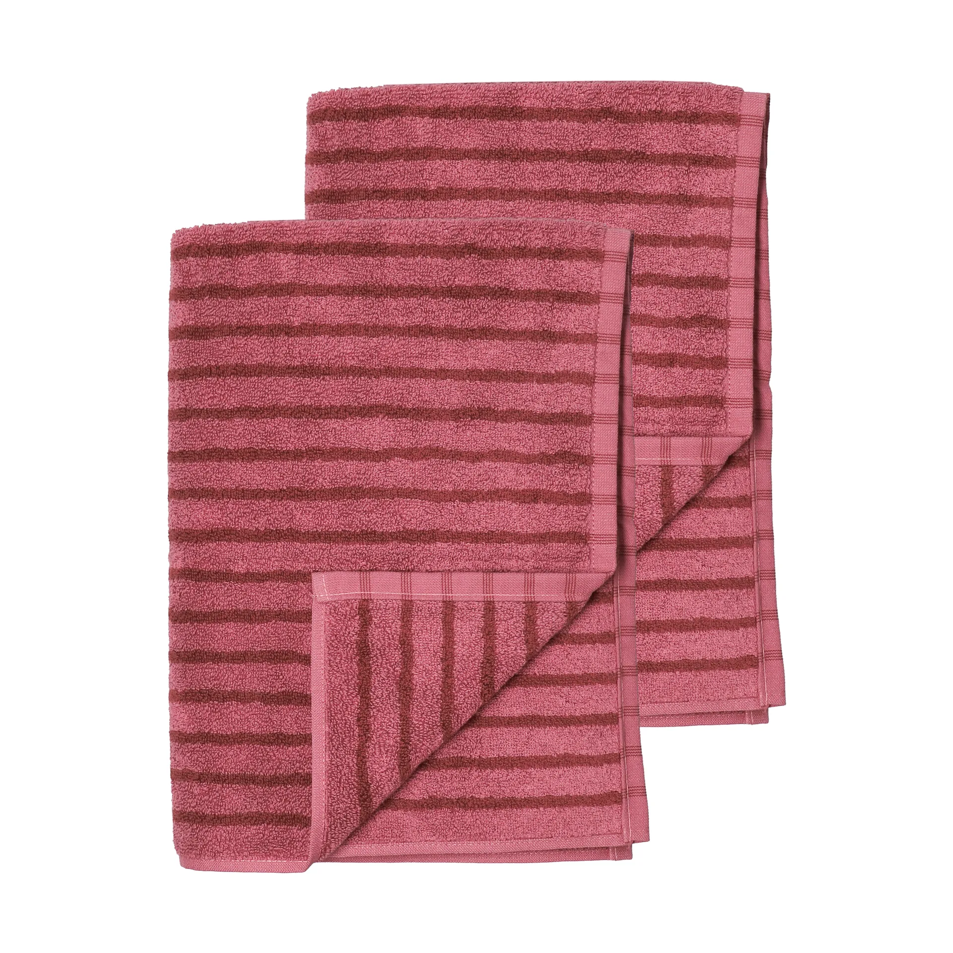 Drift bath towels 100x150 cm 2-pack - Pink-red,  Scandi Living