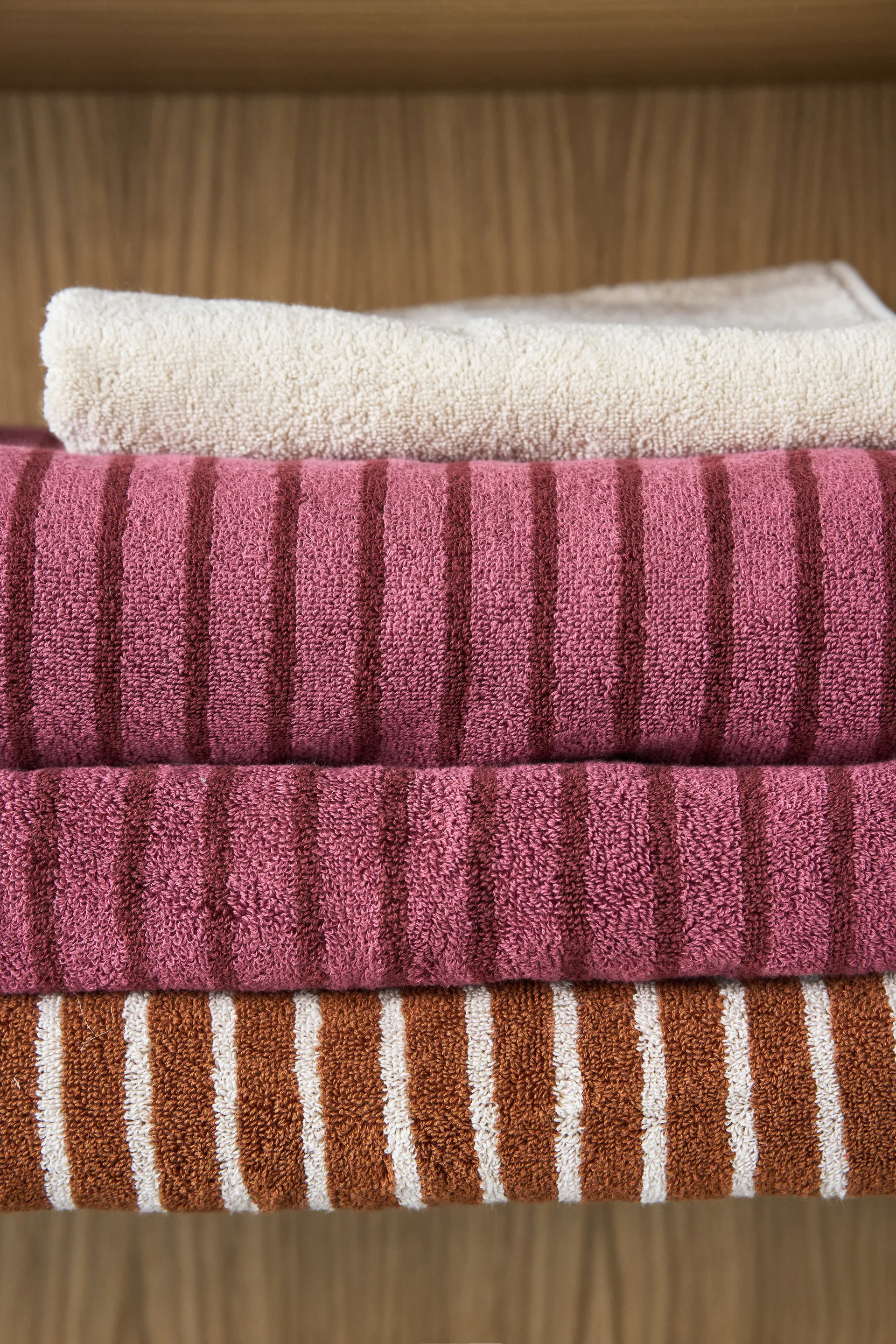 Drift bath towels 100x150 cm 2-pack - Pink-red,  Scandi Living