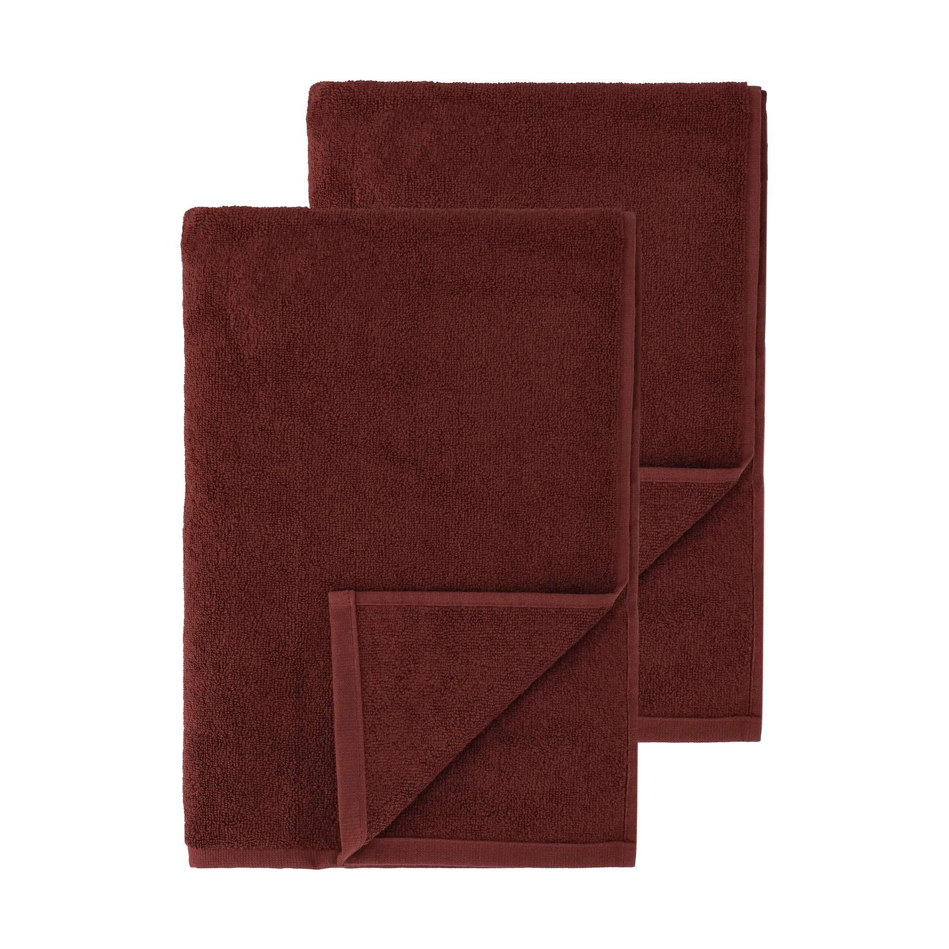 Drift bath towels 100x150 cm 2-pack - Red,  Scandi Living