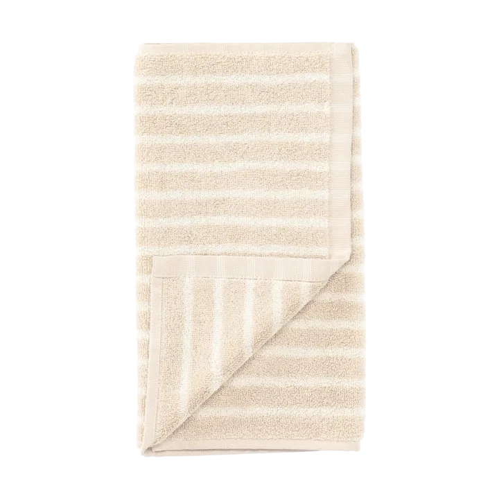Drift towel 30x50 cm - Beige-white - Scandi Living