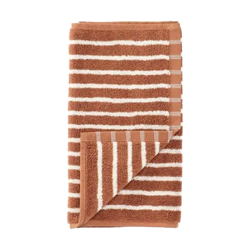 Drift towel 30x50 cm - Brown-white - Scandi Living