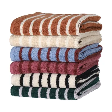 Drift towel 30x50 cm - Brown-white - Scandi Living