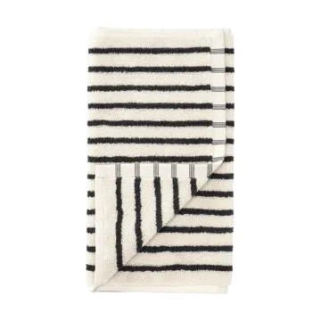 Drift towel 30x50 cm - White-black - Scandi Living