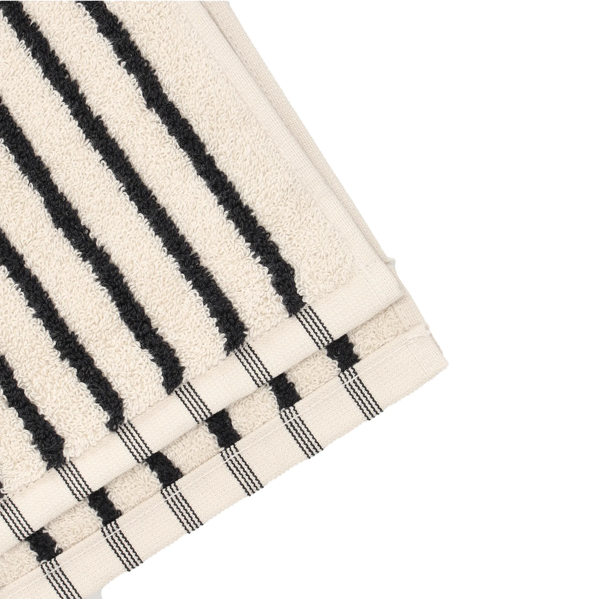 Drift towel 30x50 cm, White-black Scandi Living