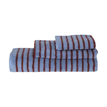 Drift towel 50x70 cm - Blue-red - Scandi Living