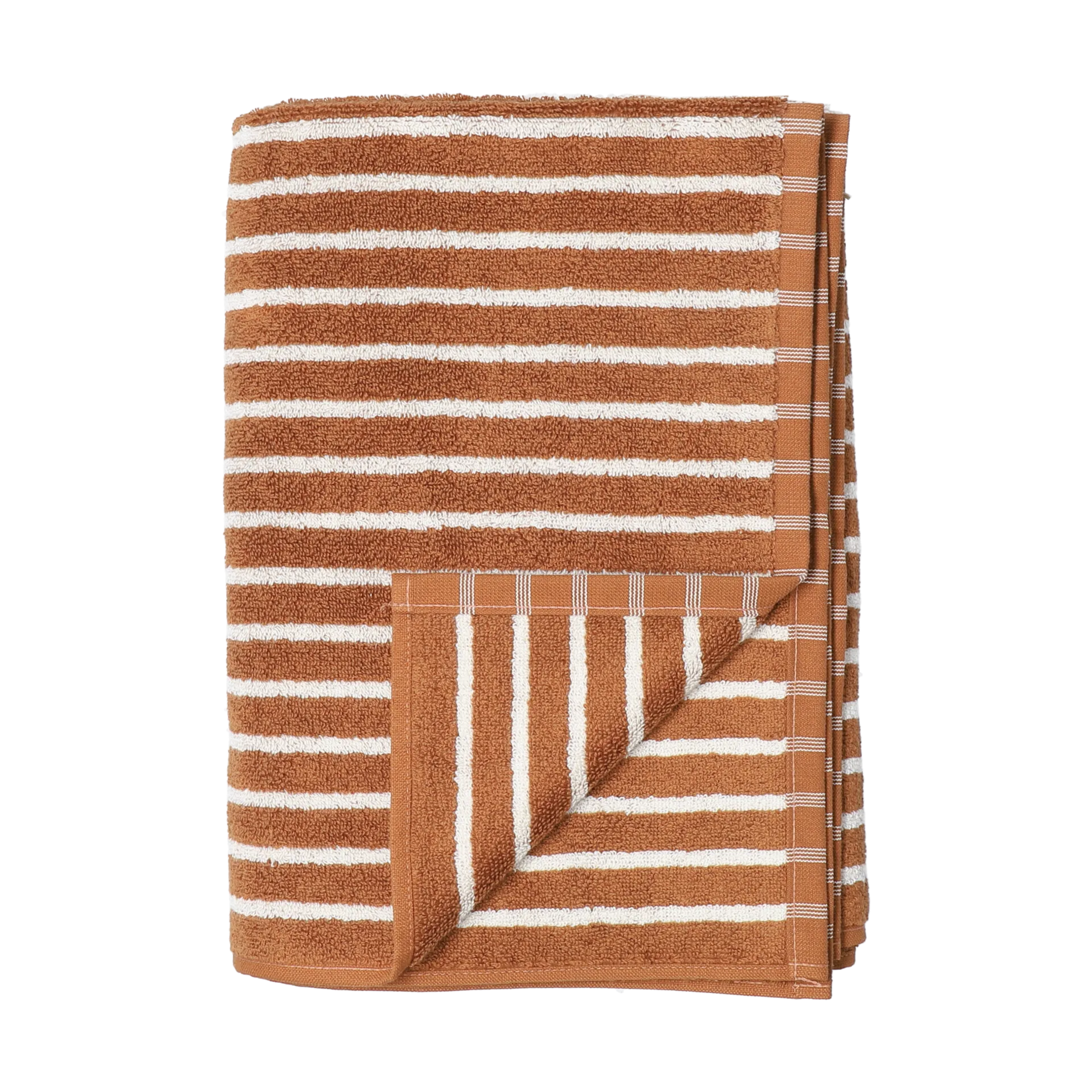 Drift towel 50x70 cm, Brown-white Scandi Living