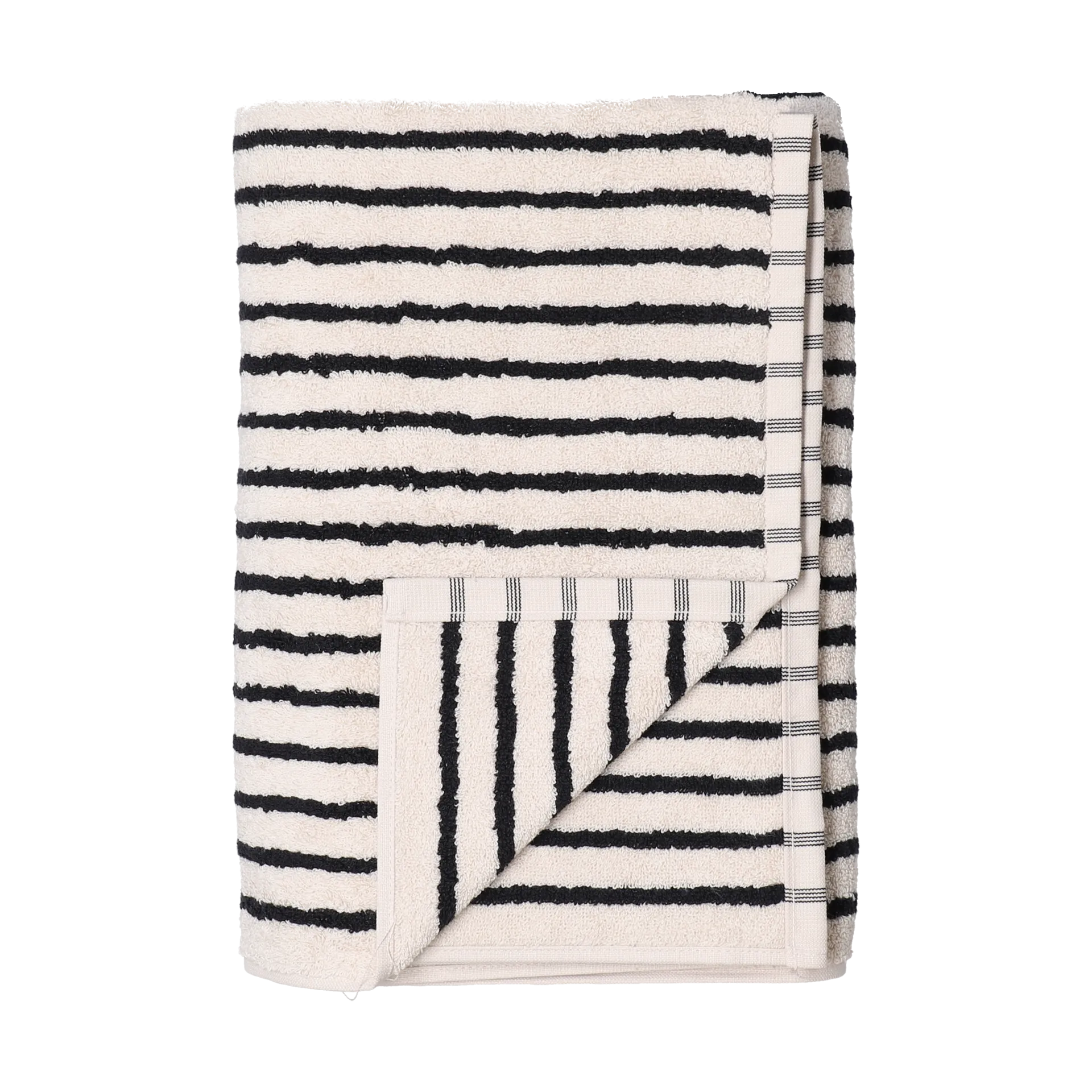 Drift towel 50x70 cm, White-black Scandi Living