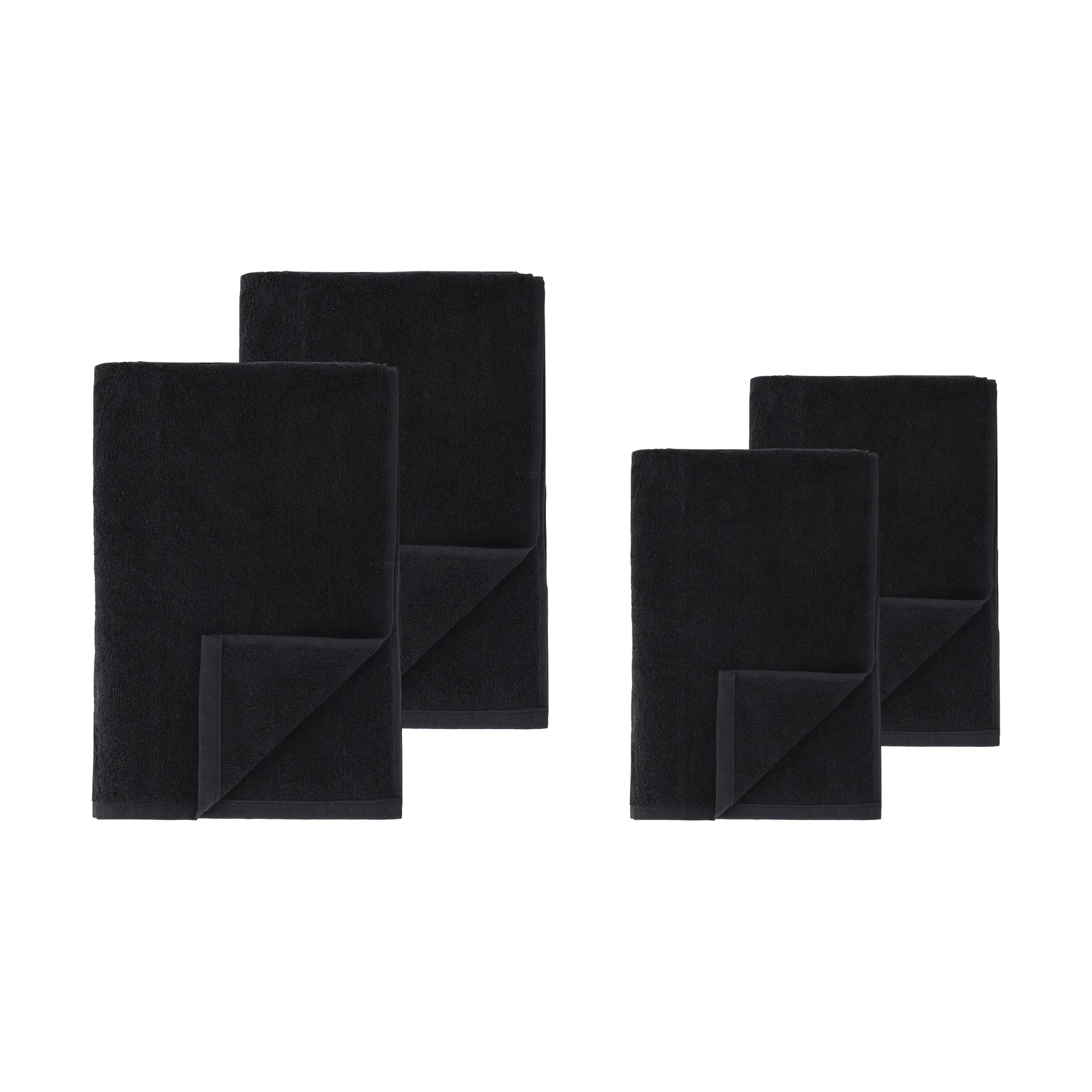Drift towel set 4 pieces - Black,  Scandi Living