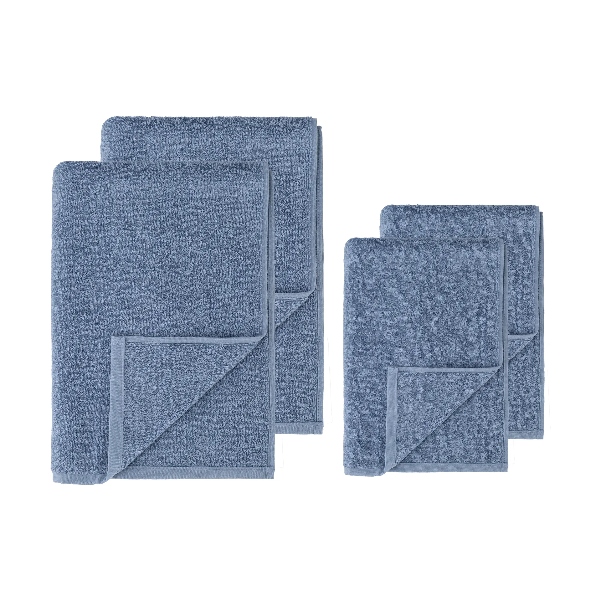 Drift towel set 4 pieces - Blue,  Scandi Living