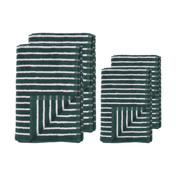 Drift towel set 4 pieces - Green-purple - Scandi Living