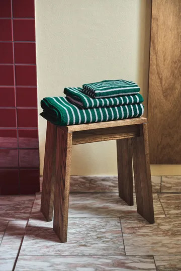 Drift towel set 4 pieces - Green-purple - Scandi Living