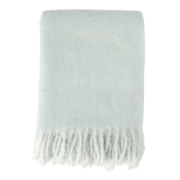 Dune mohair throw 130x170 cm - Ice blue - Scandi Living
