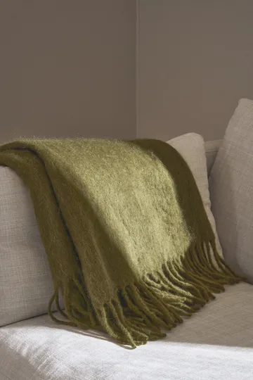 Dune mohair throw 130x170 cm - Olive - Scandi Living