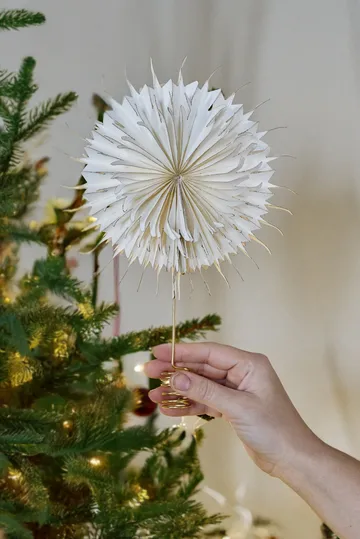 Dusk tree topper star - White, Ø10 cm - Scandi Living