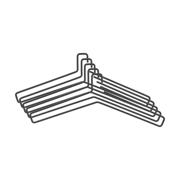 Edge hanger 5-pack - Black - Scandi Living