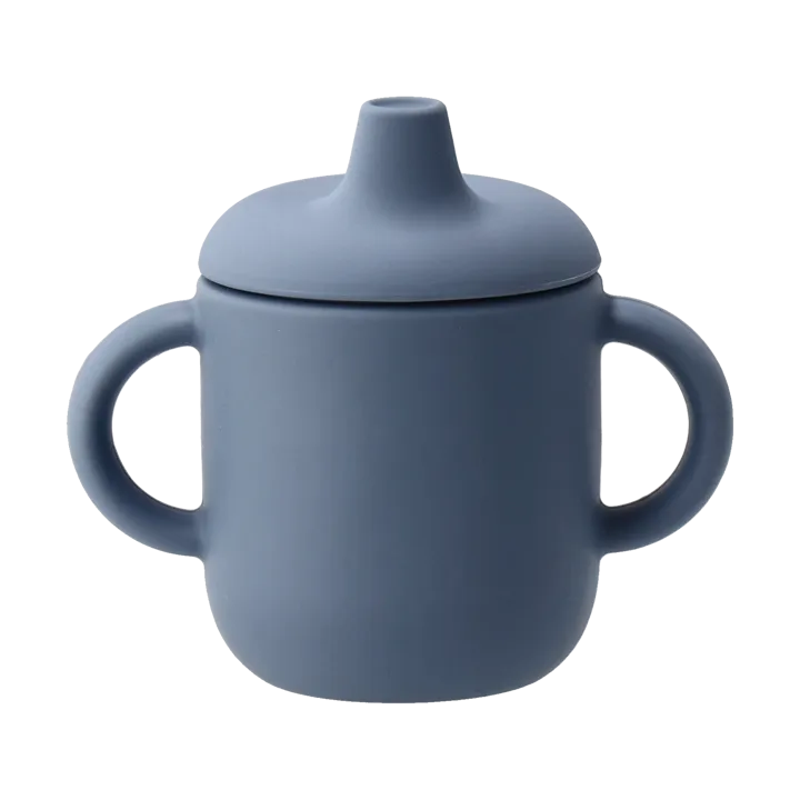 Elvie sippy cup silicone 180 ml - Blue - Scandi Living