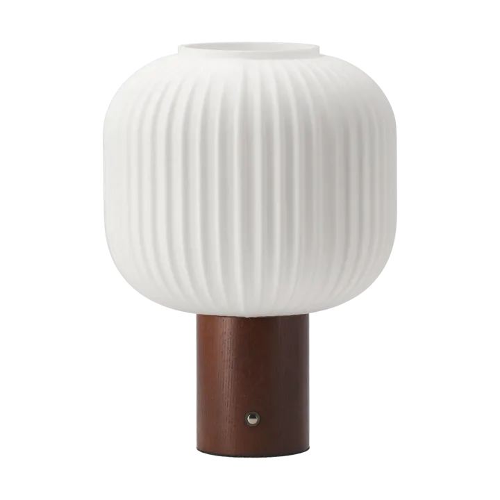 Fair portable table lamp - Frosted glass-dark stained ash - Scandi Living