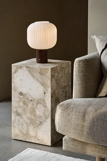 Fair portable table lamp - Frosted glass-dark stained ash - Scandi Living