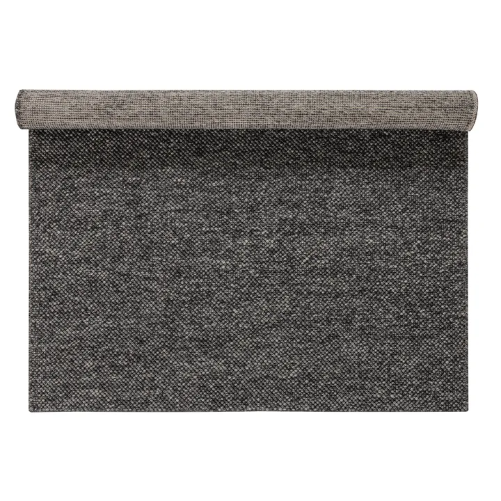 Flock wool carpet dark grey - 170x240 cm - Scandi Living