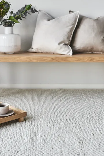 Flock wool rug natural white - 170x240 cm - Scandi Living