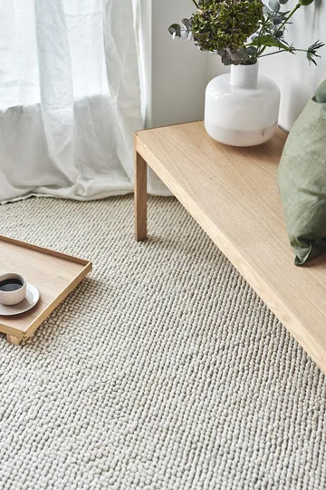 Flock wool rug natural white - 170x240 cm - Scandi Living