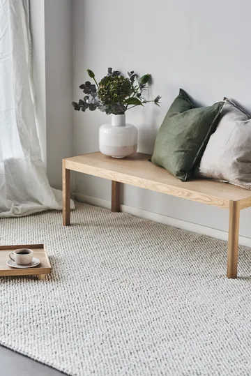 Flock wool rug natural white - 170x240 cm - Scandi Living