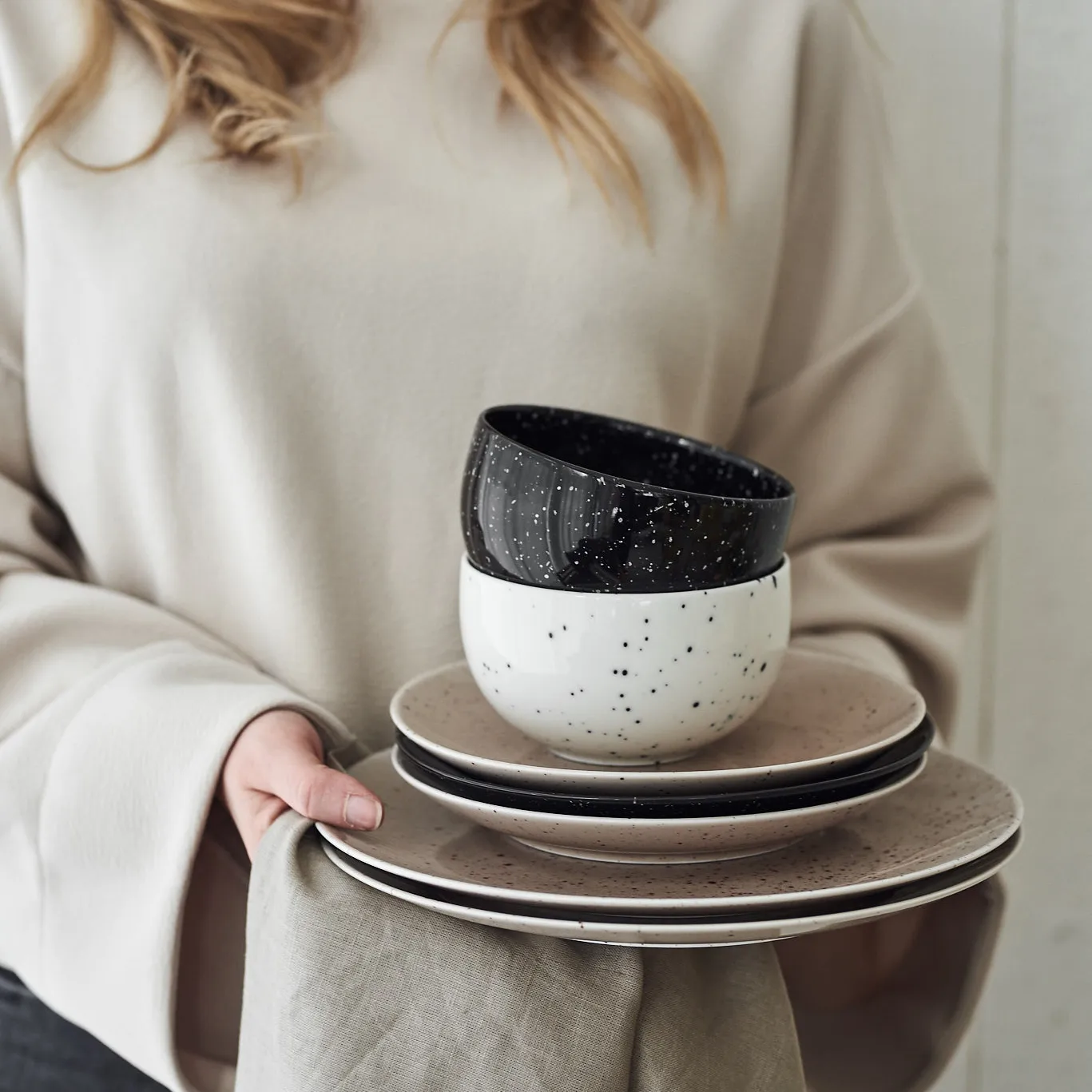 Freckle bowl 60 cl, white Scandi Living