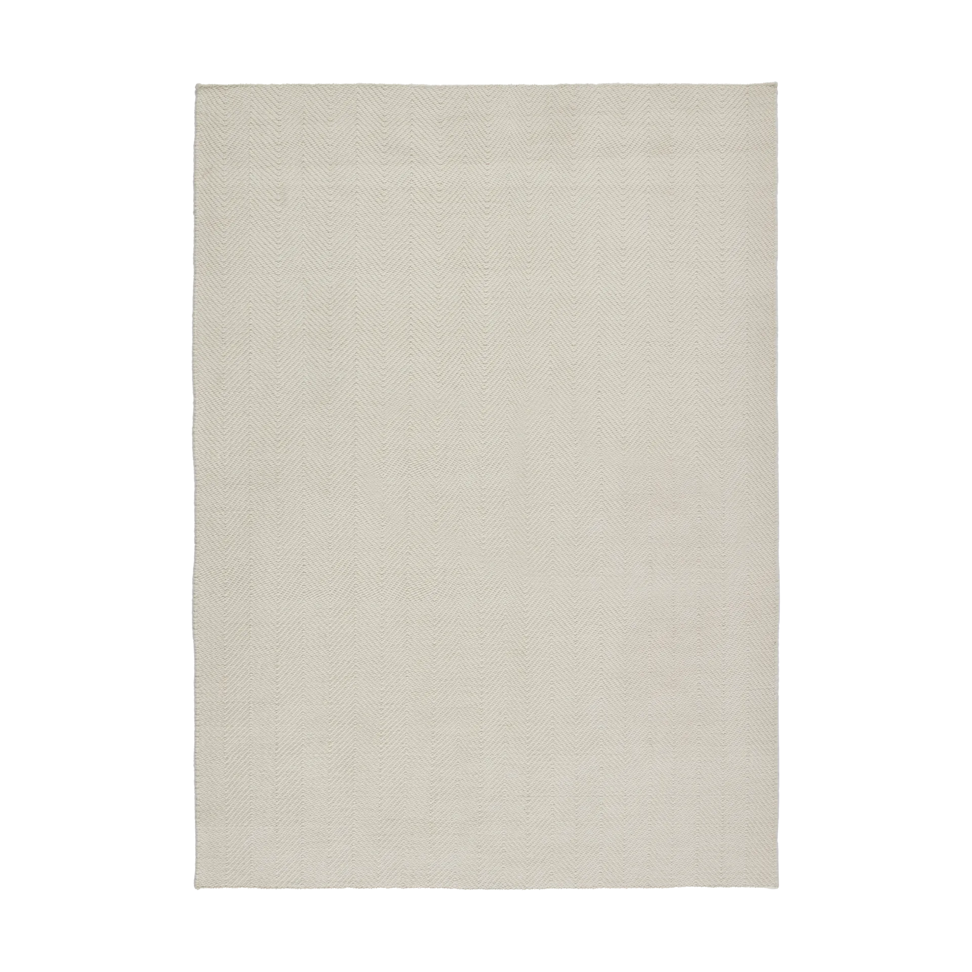 Furrow wool rug natural white, 170x240 cm Scandi Living