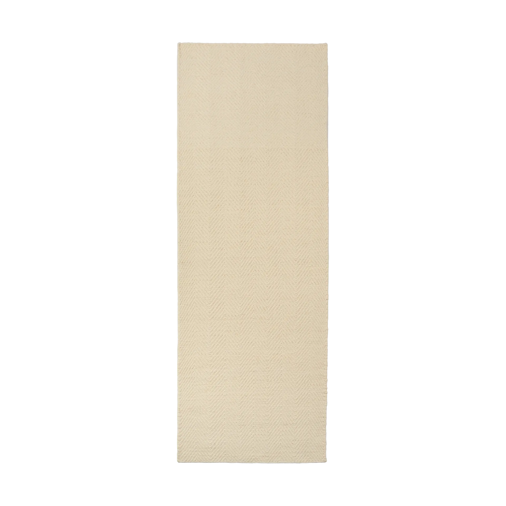 Furrow wool rug natural white, 80x240 cm Scandi Living
