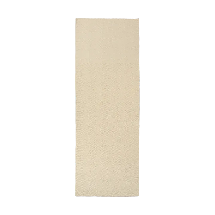 Furrow wool rug natural white - 80x240 cm - Scandi Living