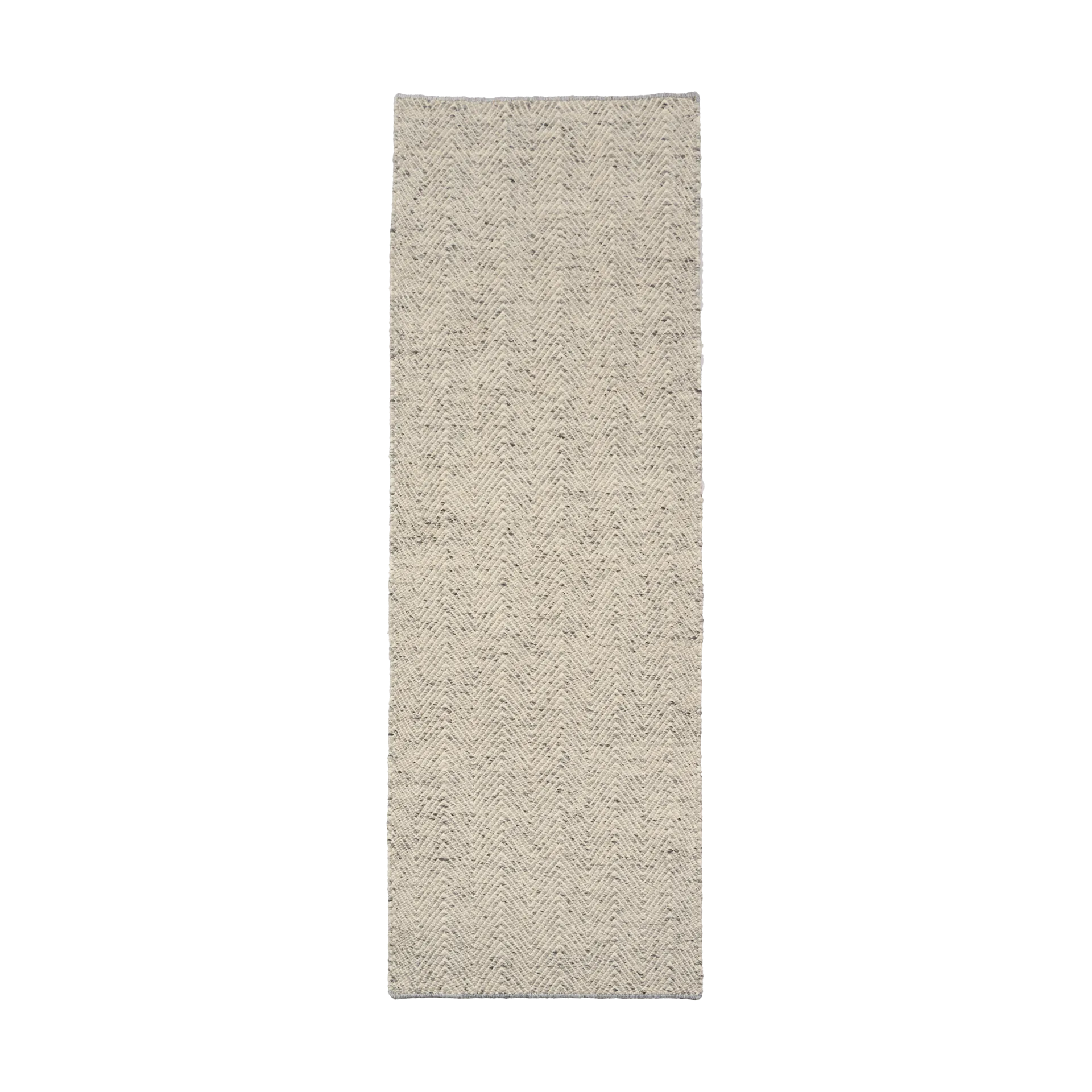 Furrow wool rug natural white/grey, 80x240 cm Scandi Living