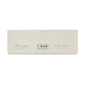 Gift wrap scented candle 70g 3-pack - Stream/Glade/Meadow - Scandi Living