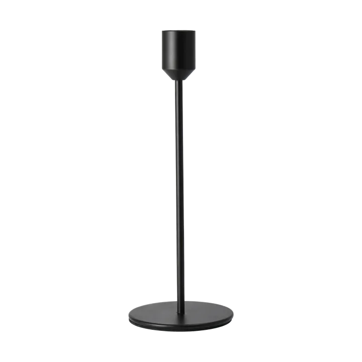 Glare candle holder 22 cm - Black - Scandi Living