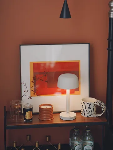 Halo portable table lamp 25,5 cm - Beige - Scandi Living