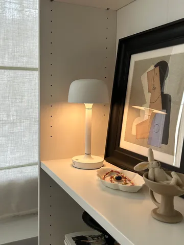 Halo portable table lamp 25,5 cm - White - Scandi Living