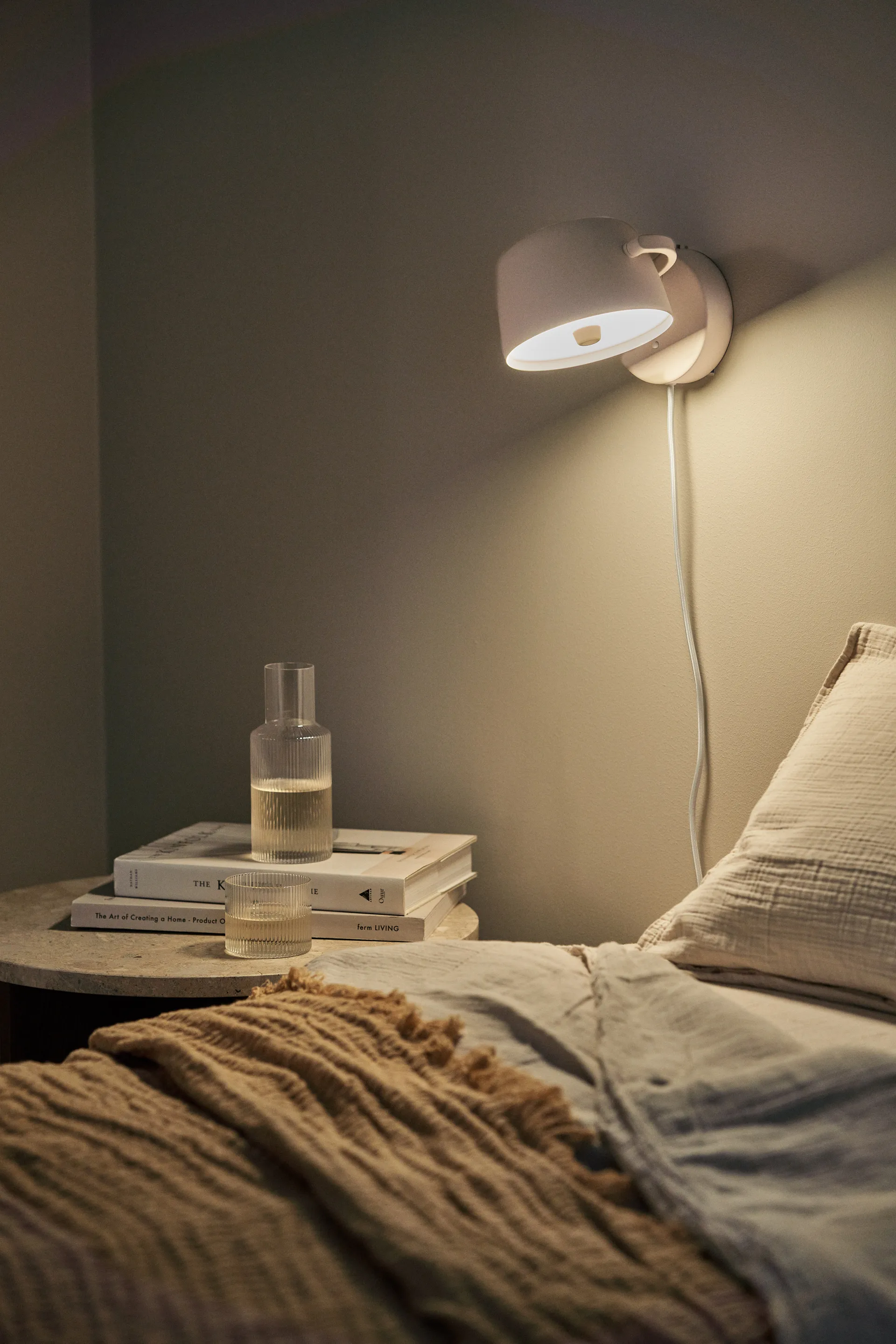 Halo wall lamp Ø16 cm, Beige Scandi Living