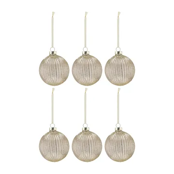 Holiday baubles 6-pack - Gold - Scandi Living