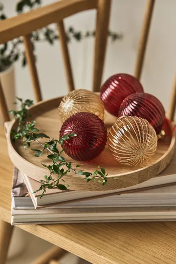 Holiday baubles 6-pack - Red - Scandi Living