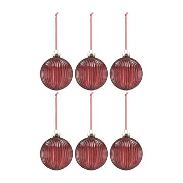 Holiday baubles 6-pack - Red - Scandi Living