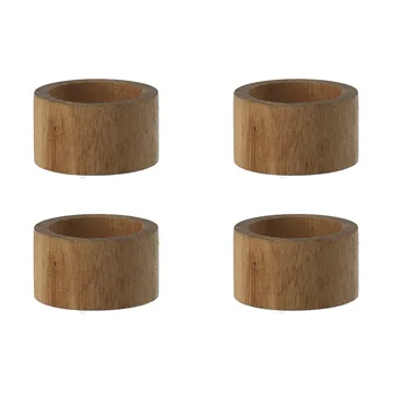 Hollow napkin ring Ø5 cm 4-pack - Acacia - Scandi Living