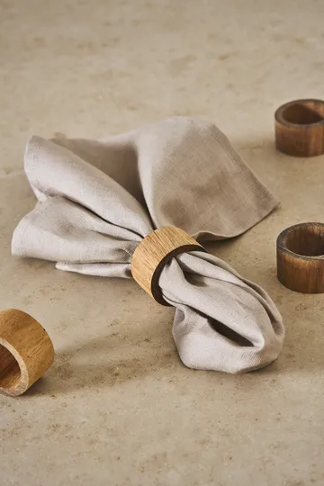 Hollow napkin ring Ø5 cm 4-pack - Acacia - Scandi Living