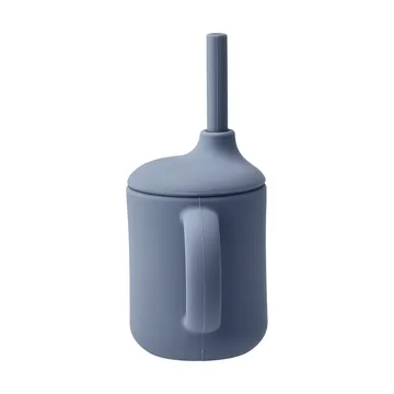 Idun mug with silicone straw 120 ml - Blue - Scandi Living