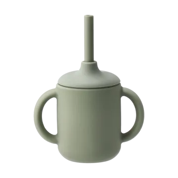 Idun mug with silicone straw 120 ml - Green - Scandi Living