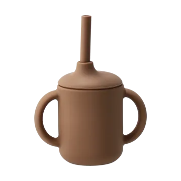 Idun mug with silicone straw 120 ml - Hazel - Scandi Living