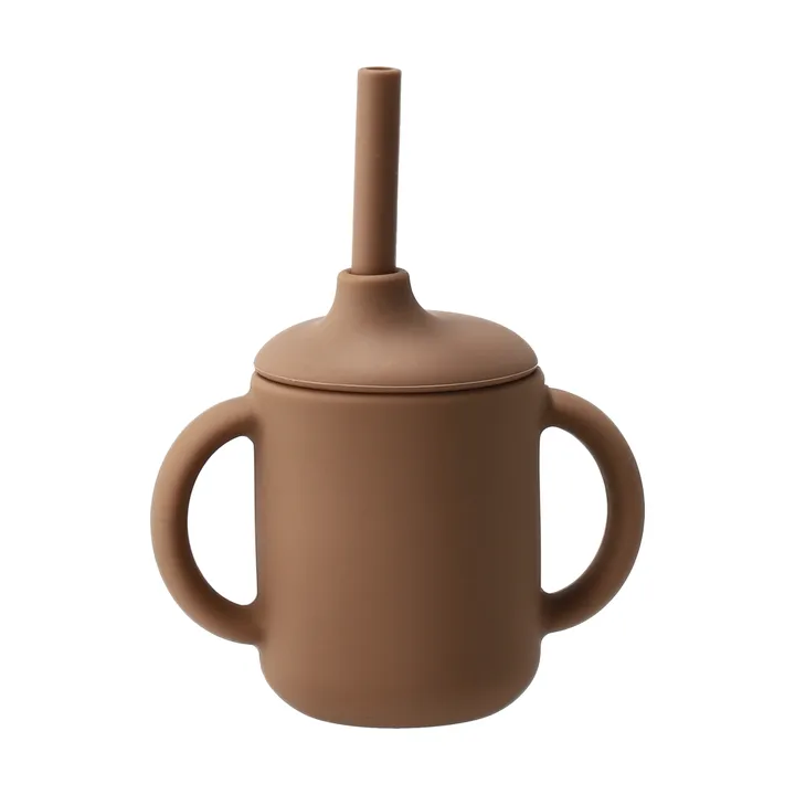 Idun mug with silicone straw 120 ml - Hazel - Scandi Living