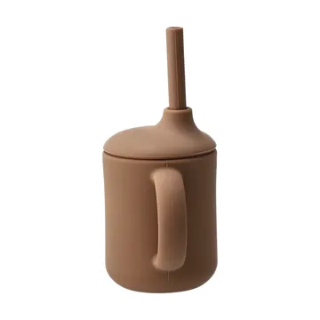 Idun mug with silicone straw 120 ml - Hazel - Scandi Living