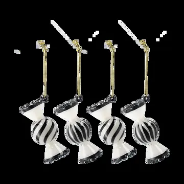 Jolly Christmas Bauble 4-pack - White - Scandi Living